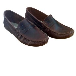Elegant Brown Leather Kids Loafers
